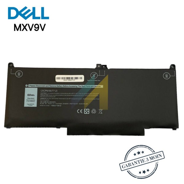 Batterie DELL MXV9V Voltage:7.5V; capacité:60Wh