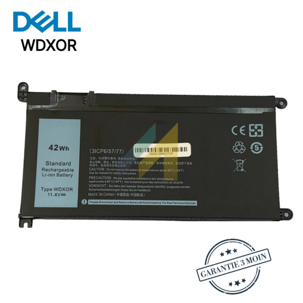 Batterie DELL WDXOR Voltage:7.5V; capacité:42Wh