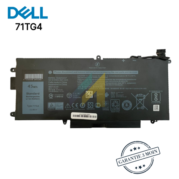 Batterie DELL 71TG4 11.4V capacité:45Wh 3745mAh