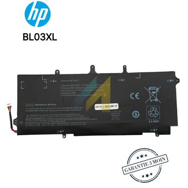 Batterie HP BL03XL 11.1V  42Wh