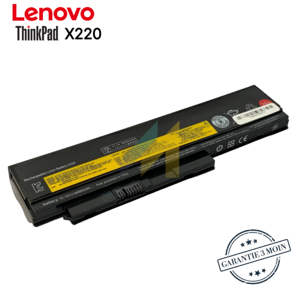 Batterie LENOVO X220 Voltage:11.1V; capacité: 4400mAh