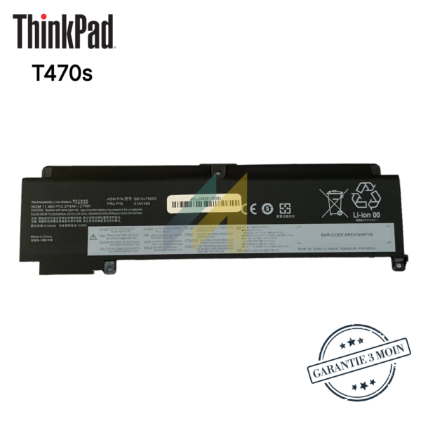 Batterie LENOVO 01AV406 01AV405 Voltage:11.46V; capacité: 2.27Ah