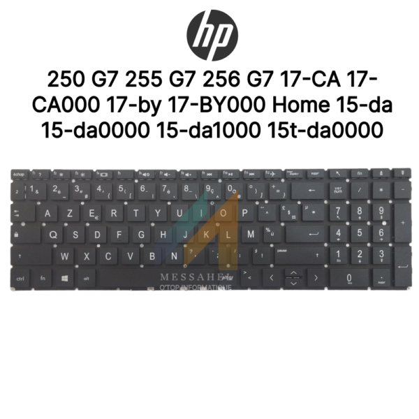 Clavier HP  250 G7 17-CA 17-BY 15-da 15-d