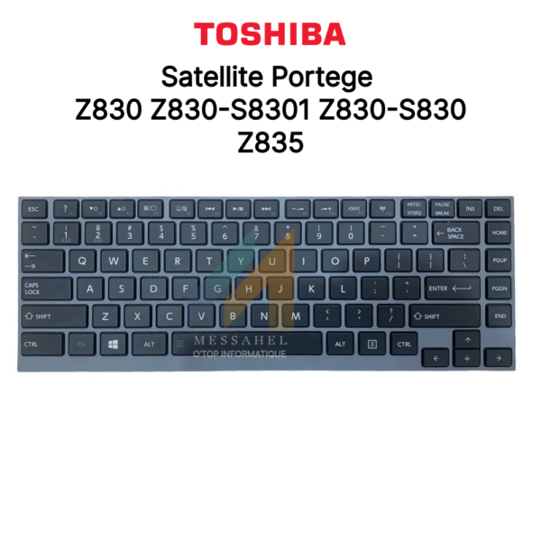 Clavier TOSHIBA qwerty  Z830  Z835