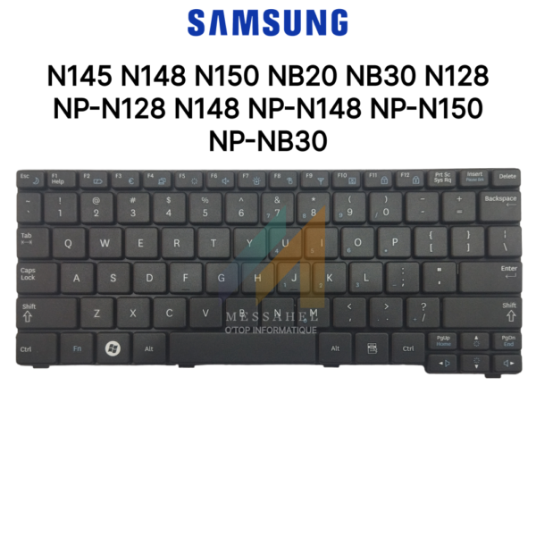 Clavier SAMSUNG N145 N148 N150 NB20 NB30 N128 NP-N128 N148 NP-N148 NP-N150 NP-NB30